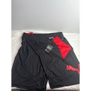 Puma DryCell Men's Black Red Athletic Training Shorts 2XL Moisture Management